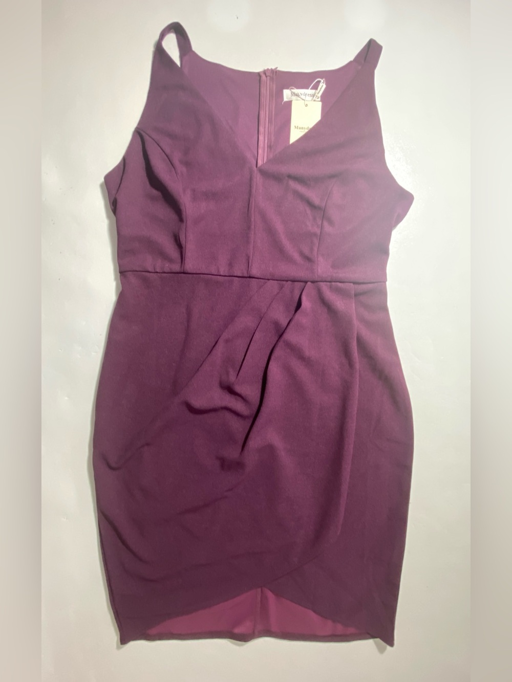 NEW Size L Womens Manydress Sleeveless Dress Polyester Purple